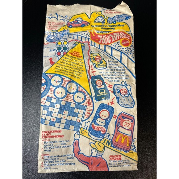 Vintage McDonald’s Happy Meal Bags Lot Barbie Hot Wheels 1991–1993 - Picture 6 of 10